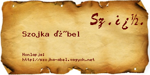 Szojka Ábel névjegykártya